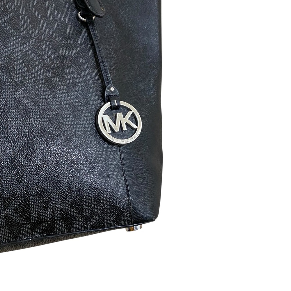 Michael Kors Ciara Large Signature MK Logo Genuine Leather Top Zip Tote Handbag - Picture 3 of 14